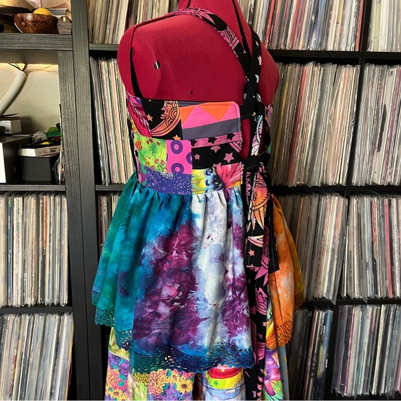 Apron top corset open back festival Fishman donuts phish ice dyed ♻️⭕️🌈 - Picture 8 of 10